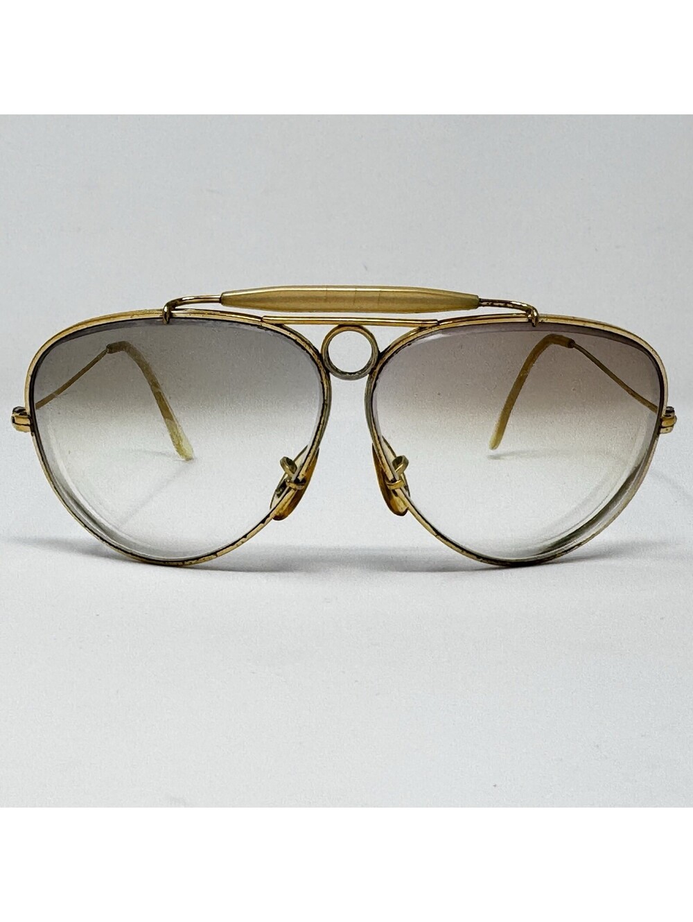 Vintage B&L Ray-Ban Shooter Gold Sunglass Frames Only USA 62mm